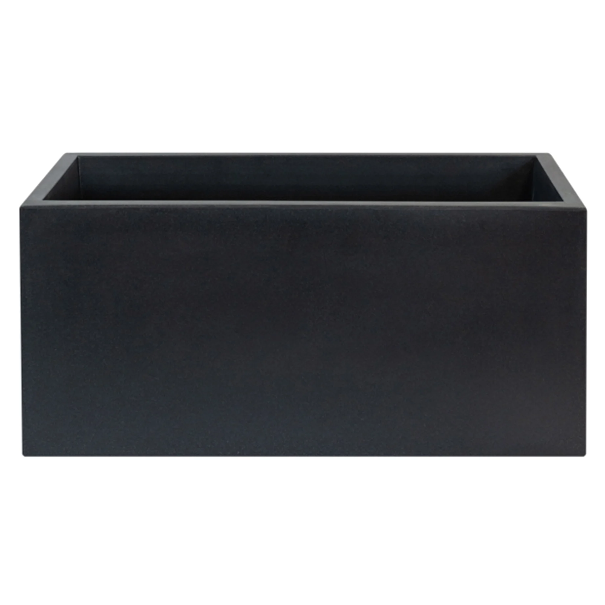 Macetero de polietileno antracita 70x30x30 cm WELLHOME