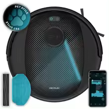 Cecotec Robot Aspirador y Friegasuelos Conga 7690 Immortal MAX M. 5000Pa, Tecnología de Navegación Láser, Autonomía 220mins, Cepillo Central