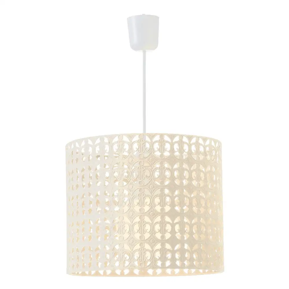 Lola Home Lámpara de techo calada de metal beige de 25x30x30 cm
