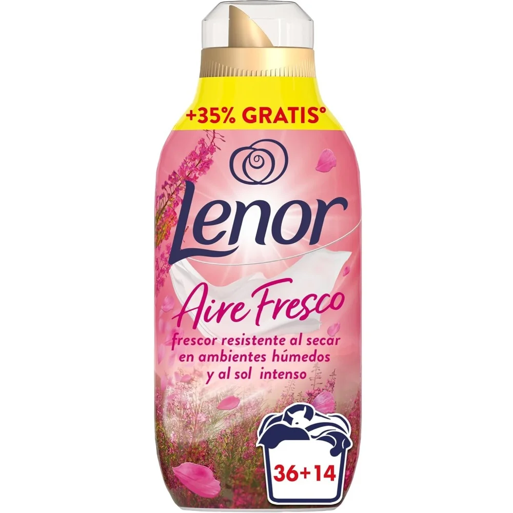 Lenor Aire Fresco Suavizante Para Ropa Concentrado Flores Silvestres 50 Lavados, 700ml, Frescor Resistente, Colada como secada al aire libre