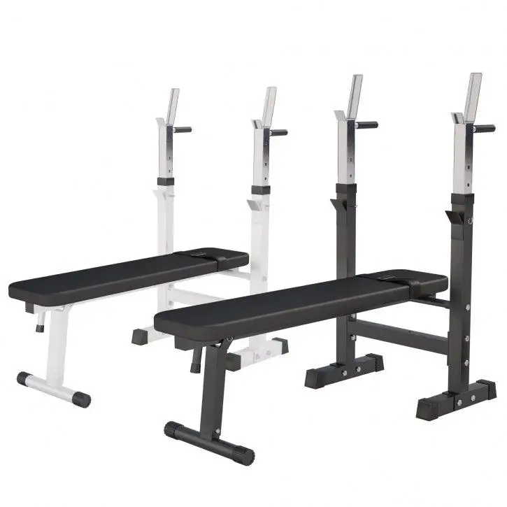 Banco de Musculación con Soporte para Barra Ajustable