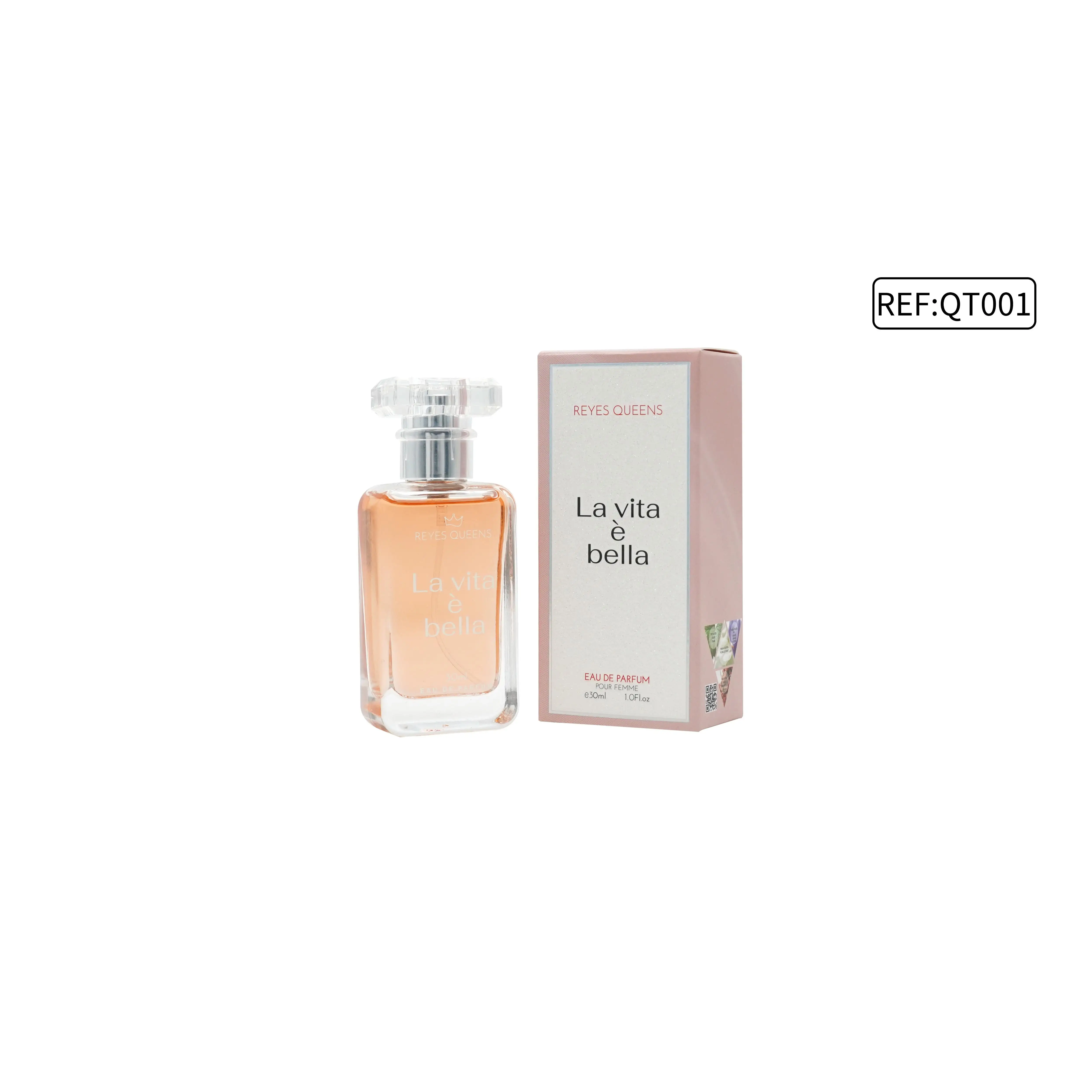 Mini perfume para mujer REYES QUEENS, La vita è  bella 30 ml Familia Olfativa: Floral, Tamaño: 30 ml, Concentración: Agua de perfume, Género: Femenino