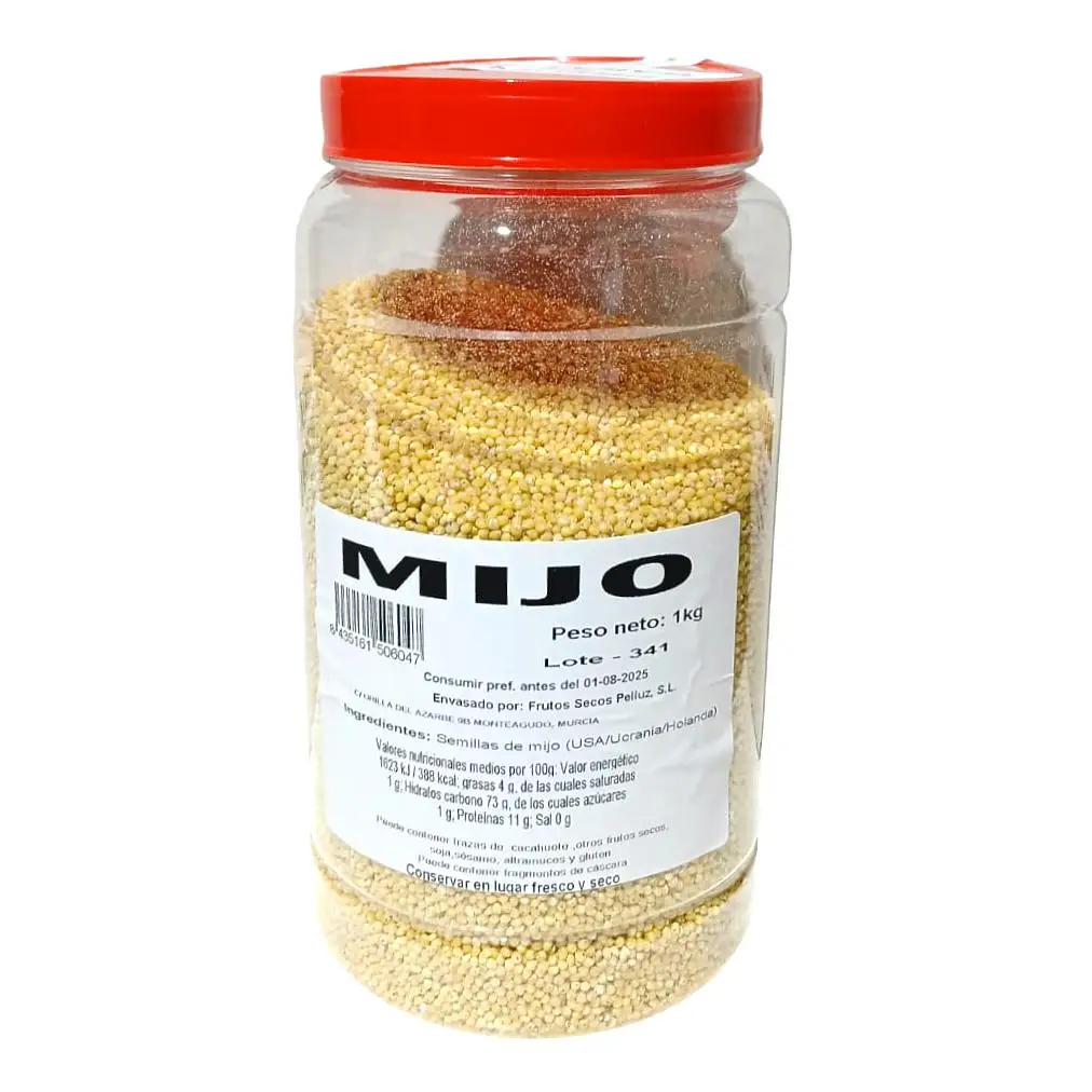 Semillas de Mijo 1 Kg - Alimento saludable para una dieta equilibrada - Pelluz