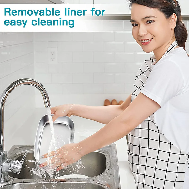 2in1 Car Heated Electric Lunch Box + Home 220V 1.5L 60W Stainless Steel Portable Lunch Box Bento Lunch Box Bento Food Container Box