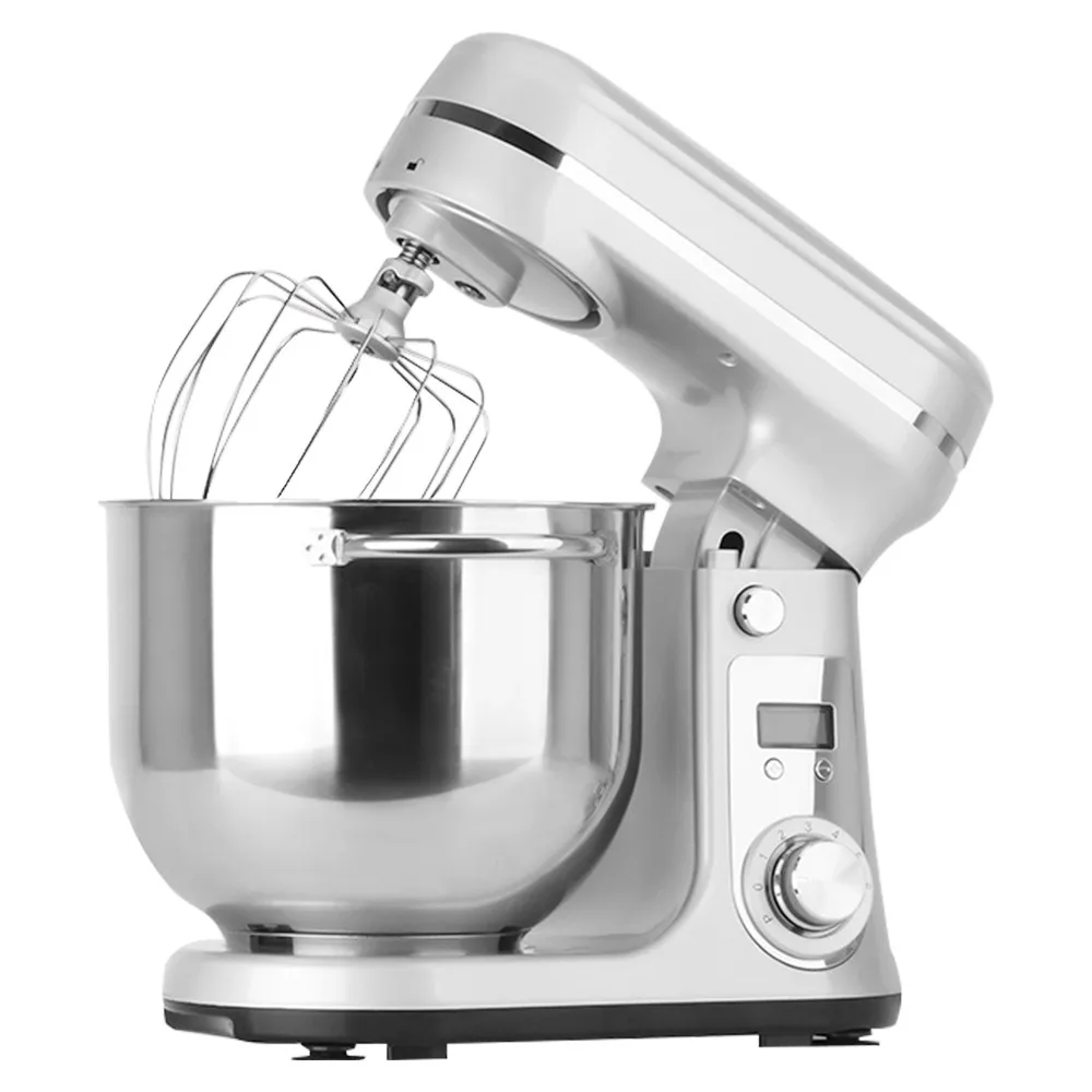 BioloMix BM601 1200W kitchen stand mixer, cream and egg whisk, cake kneader, 6L capacity, stainless steel bowl