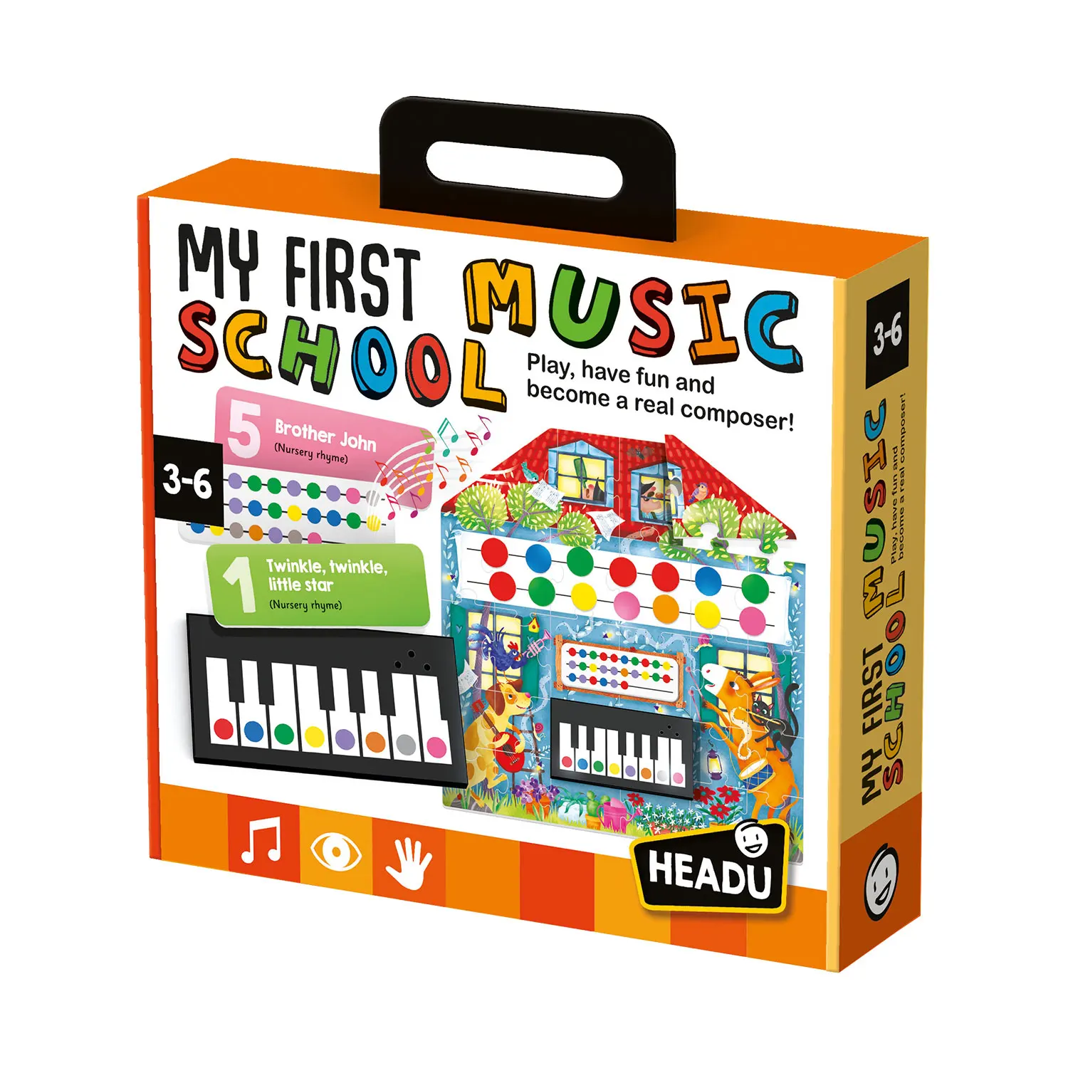 Headu - My First Music School | Piano Infantil | Teclado Piano | Instrumentos Musicales | Juguetes Niños 3 Años O Mas | Instrumentos Musicales Infantiles