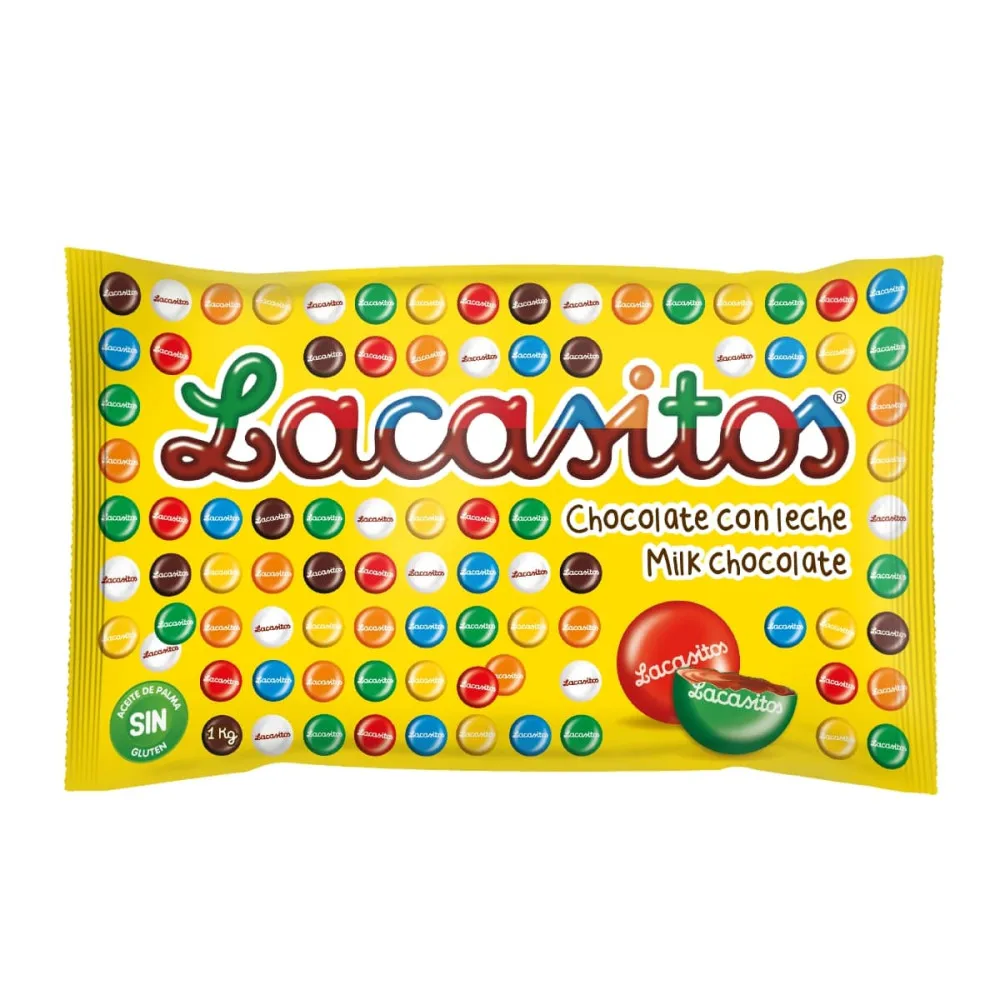Lacasitos bolsa a granel 1kg - grageas de chocolate sin gluten