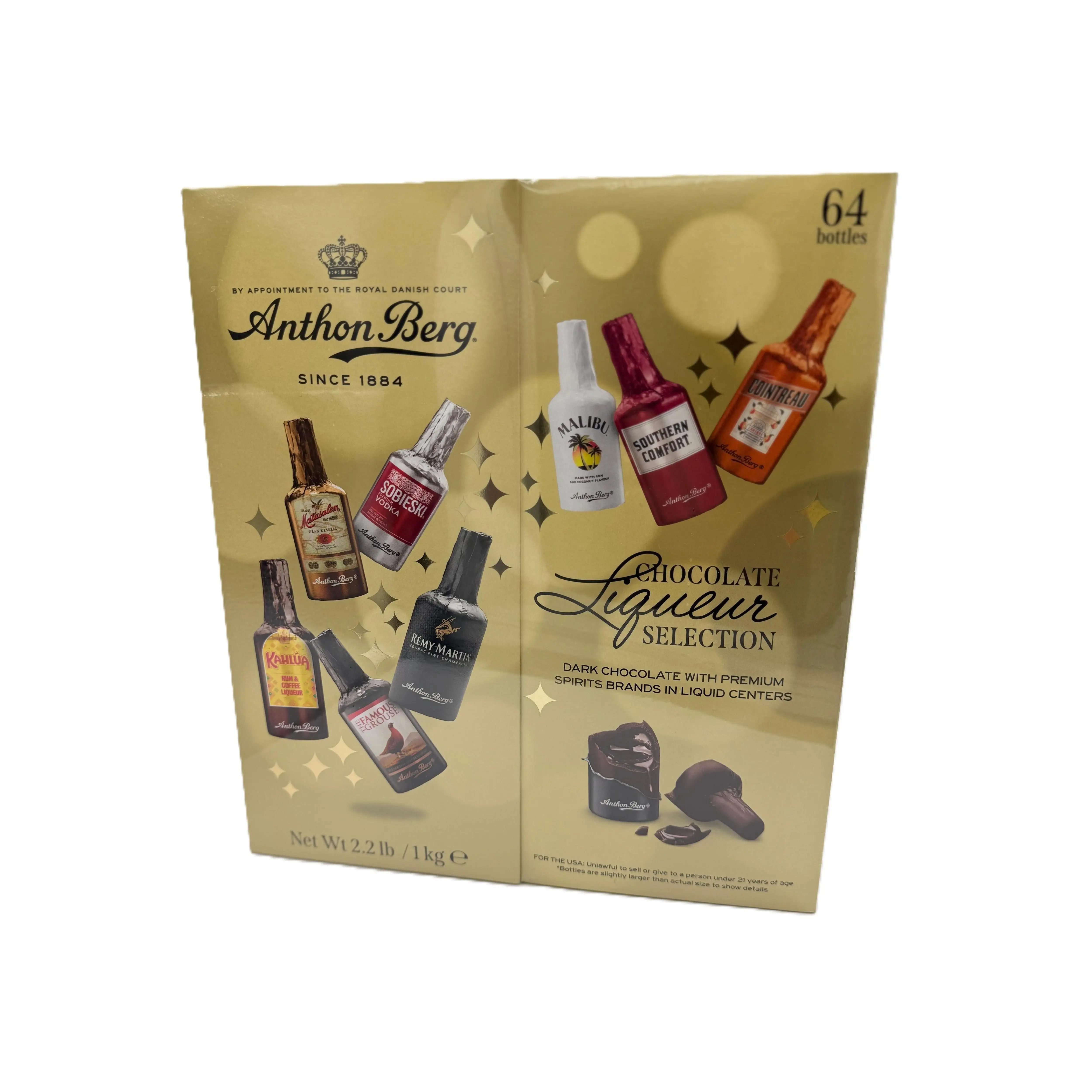 Anthon berg chocolate licour selection premium case 1 kg (64 miniature bottles of main brand liquors)