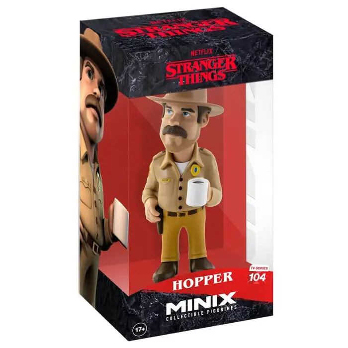 Hopper stranger things minix figure 12cmcollectible figure - gift idea - official merchandise - toys for children and adults - movies fans - doll for collectors and exhibition