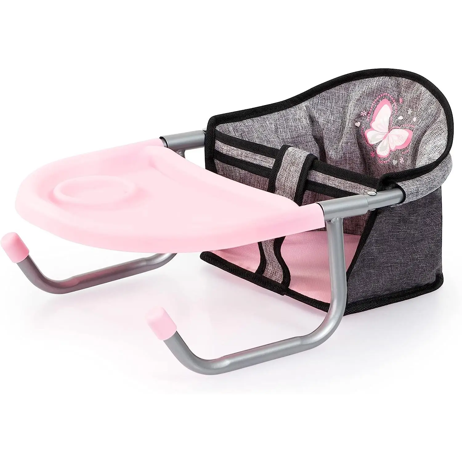 Trona sillita de muñecas portátil para mesa en gris y rosa 65833AA Reig