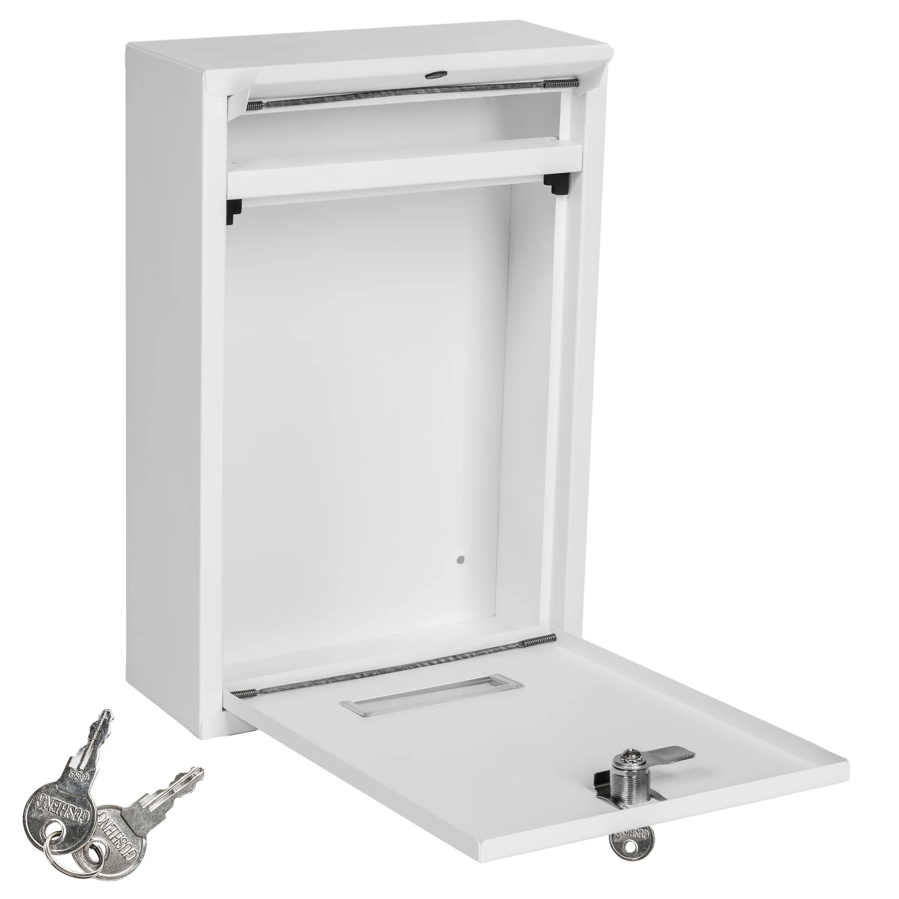 Tectake-Edwin Mailbox | Powder coated steel mailbox | Front with nameplate | Possibility to install several mailboxes together