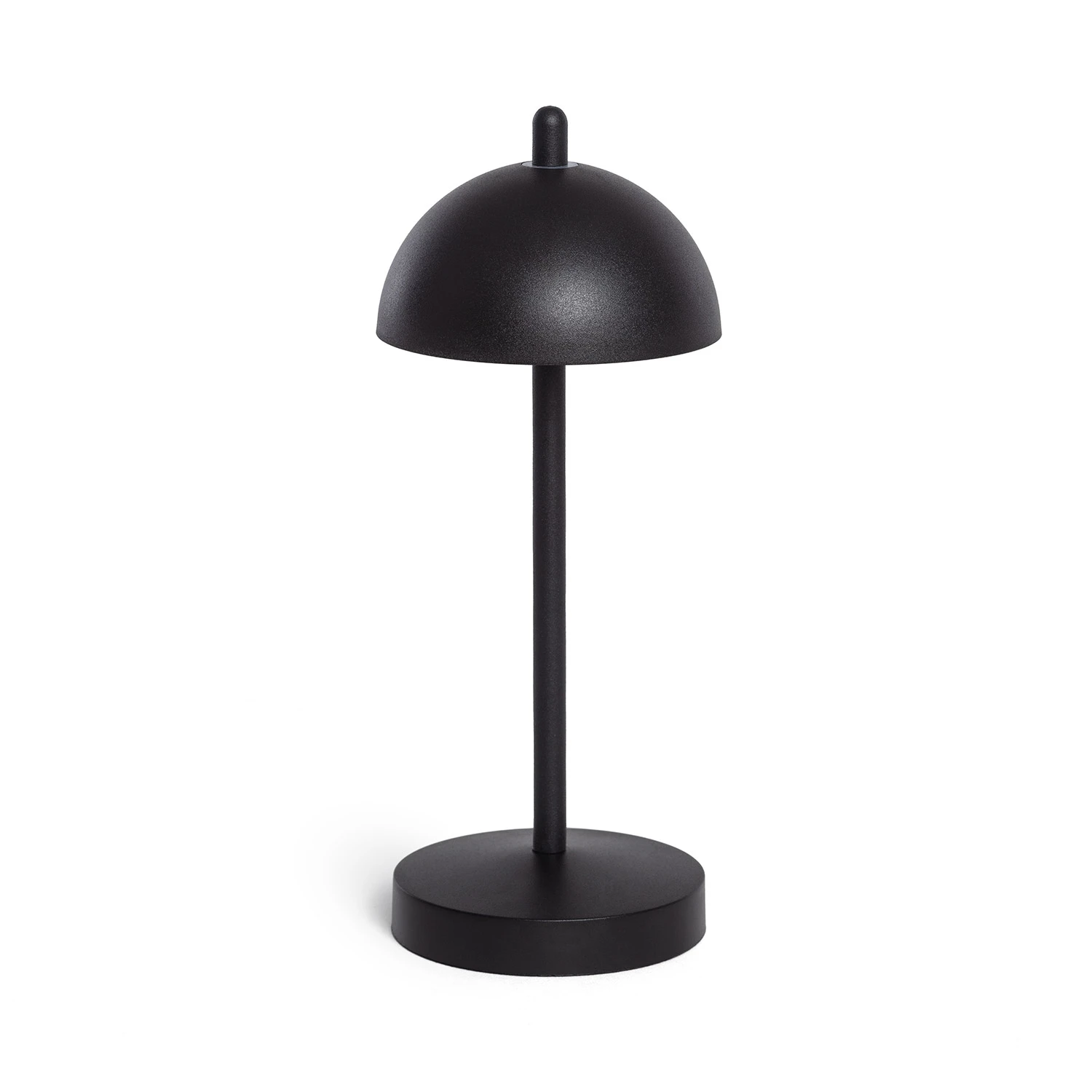 ledkia lampara de mesa led portatil para exterior metal con bateria recargable pirinoa negro