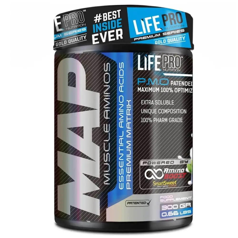 LIFE PRO NUTRITION MAP 300 G - Patrón Maestro de Aminoácidos Optimizado - Favorece Desarrollo Muscular - Retrasa la Fatiga
