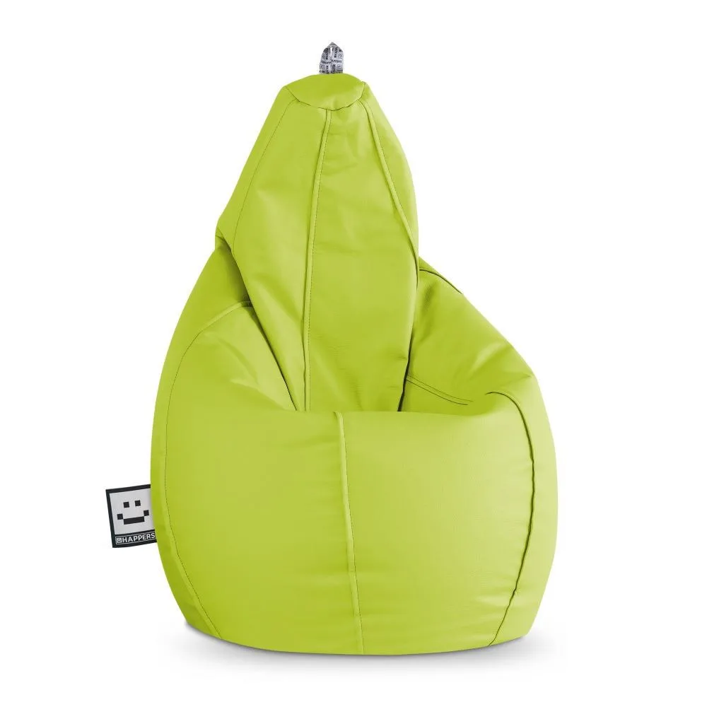 Puff Pera Polipiel Verde HAPPERS - Cómodo, ligero y resistente. Make it Happers®