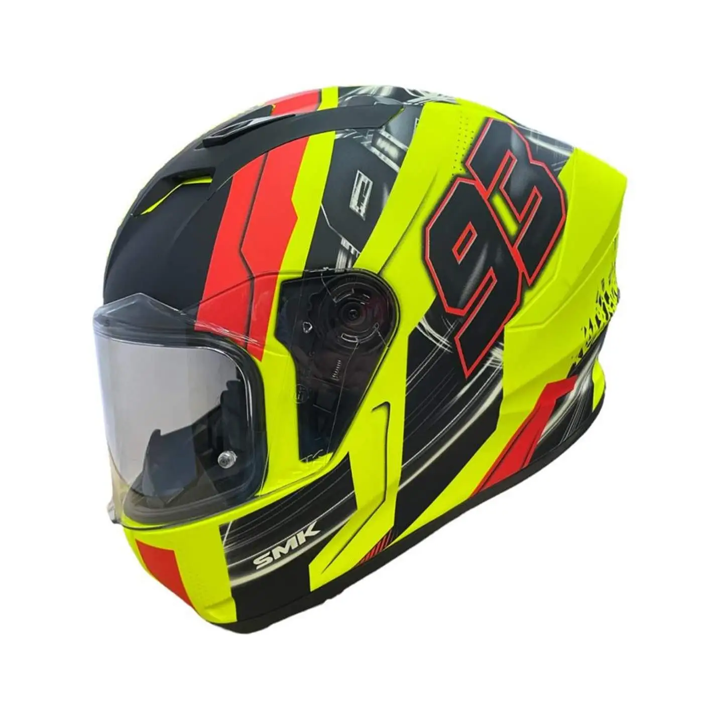 SMK brand full-face helmet STELLAR SWANK COLOR with yellow and black approved