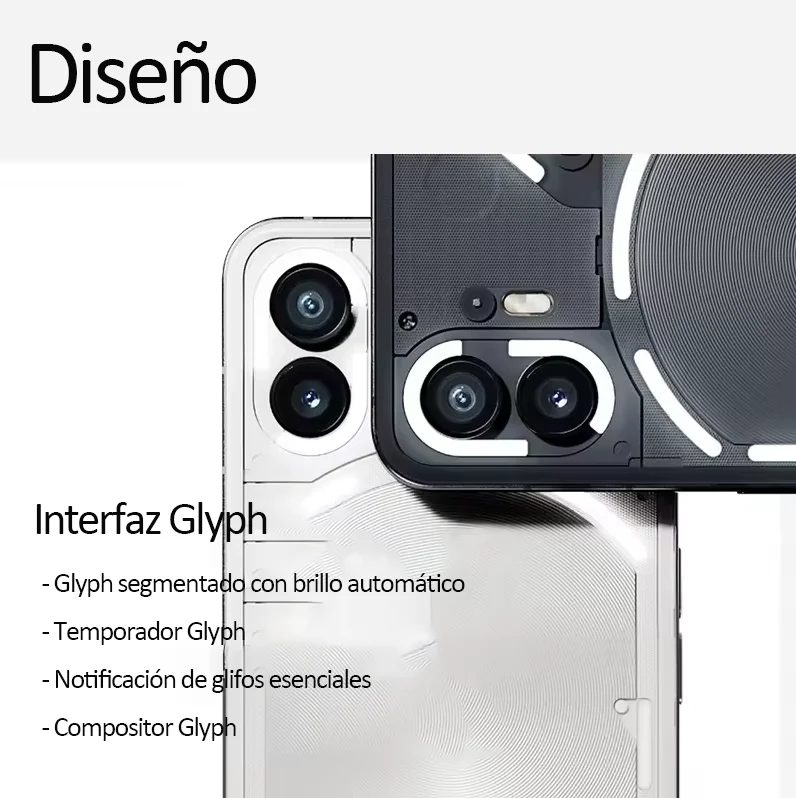 Teléfono Móvil Nothing Phone (2), 12GB+256GB, Snapdragon 8+ Gen 1, 6.7″ flexible LTPO OLED, 50MP Main Camera, 4700mAh Battery, Nothing OS 2.0 7