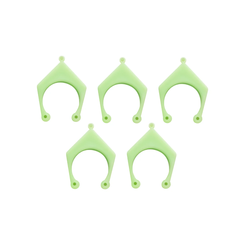 Repuestos para soportes cañas de pesca. Horquilla soporte caña 25x3 y 30x3 verde flúor. Lotes de 5 unidades.