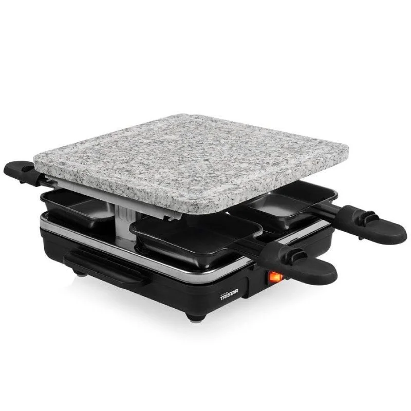 Health kitchen RA-2745 Tristar Raclette with Gourmet stone plate and non-stick pans