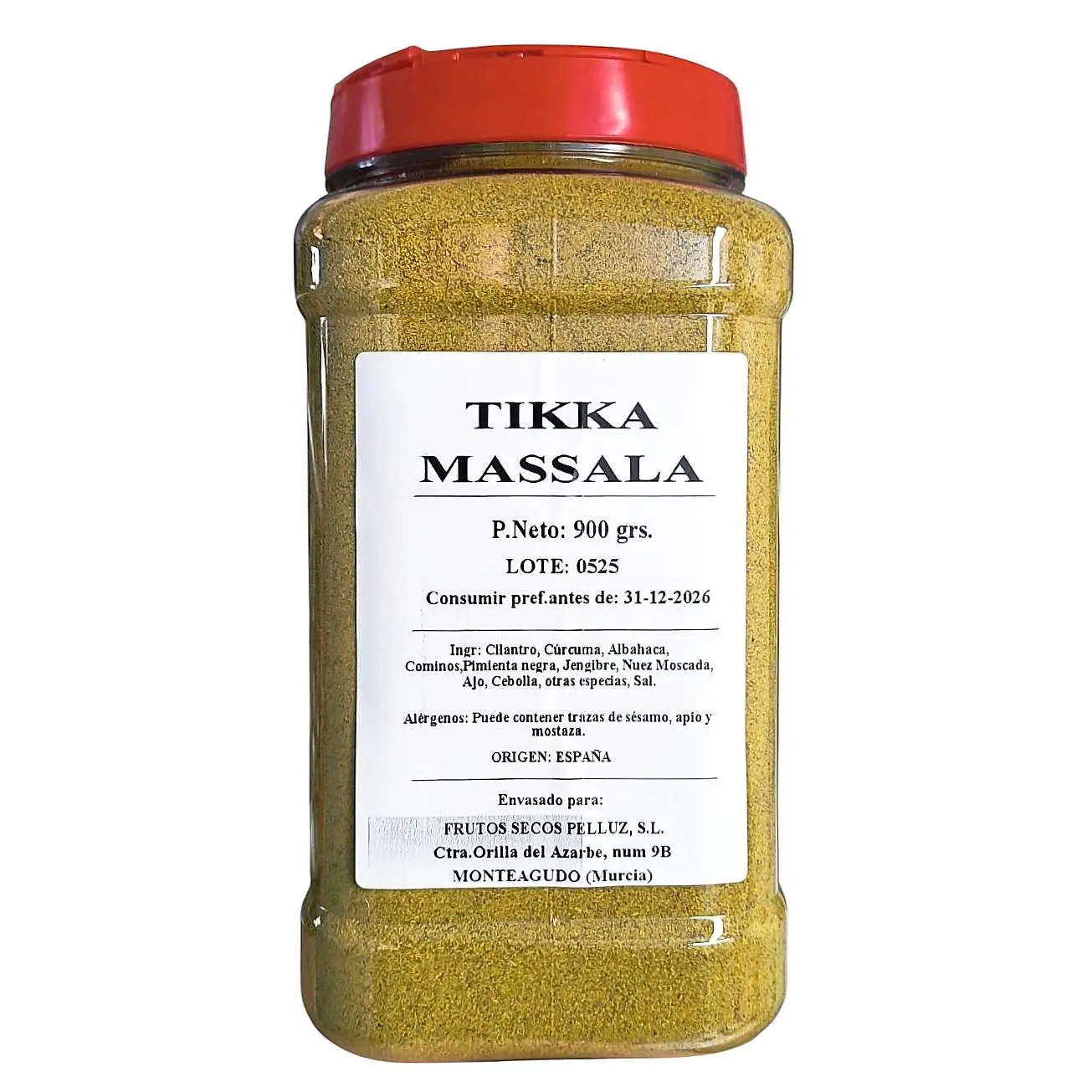 Tikka Massala 900 gr - Especia India - Mezcla Especias Hindú - Pelluz
