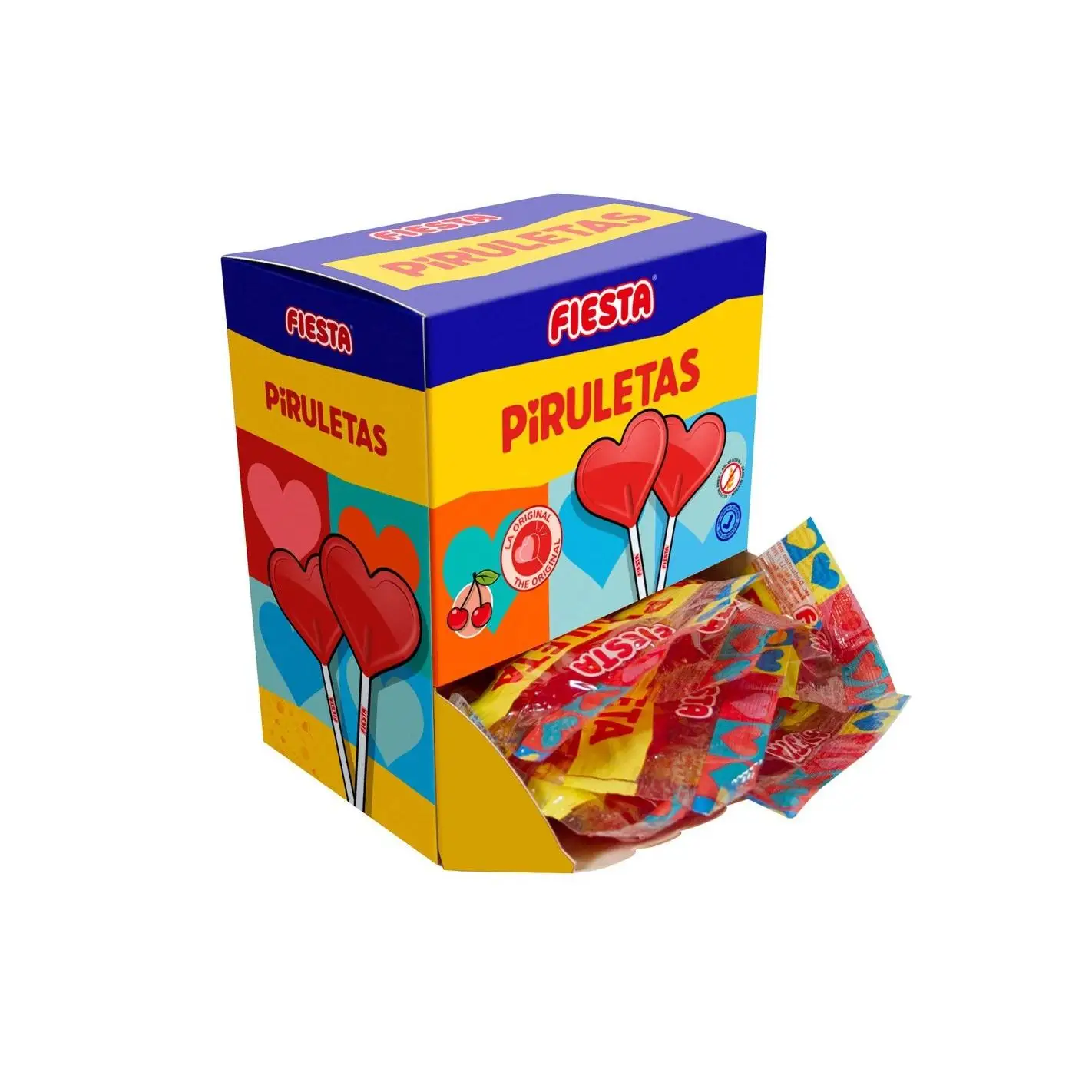 Cherry flavor lollipop box 20 units. Party