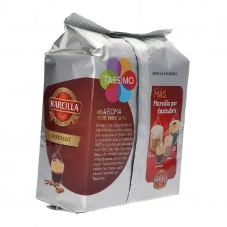 Tassimo marcilla espresso coffee case 16 capsules - box of 5 cases total 80 capsules