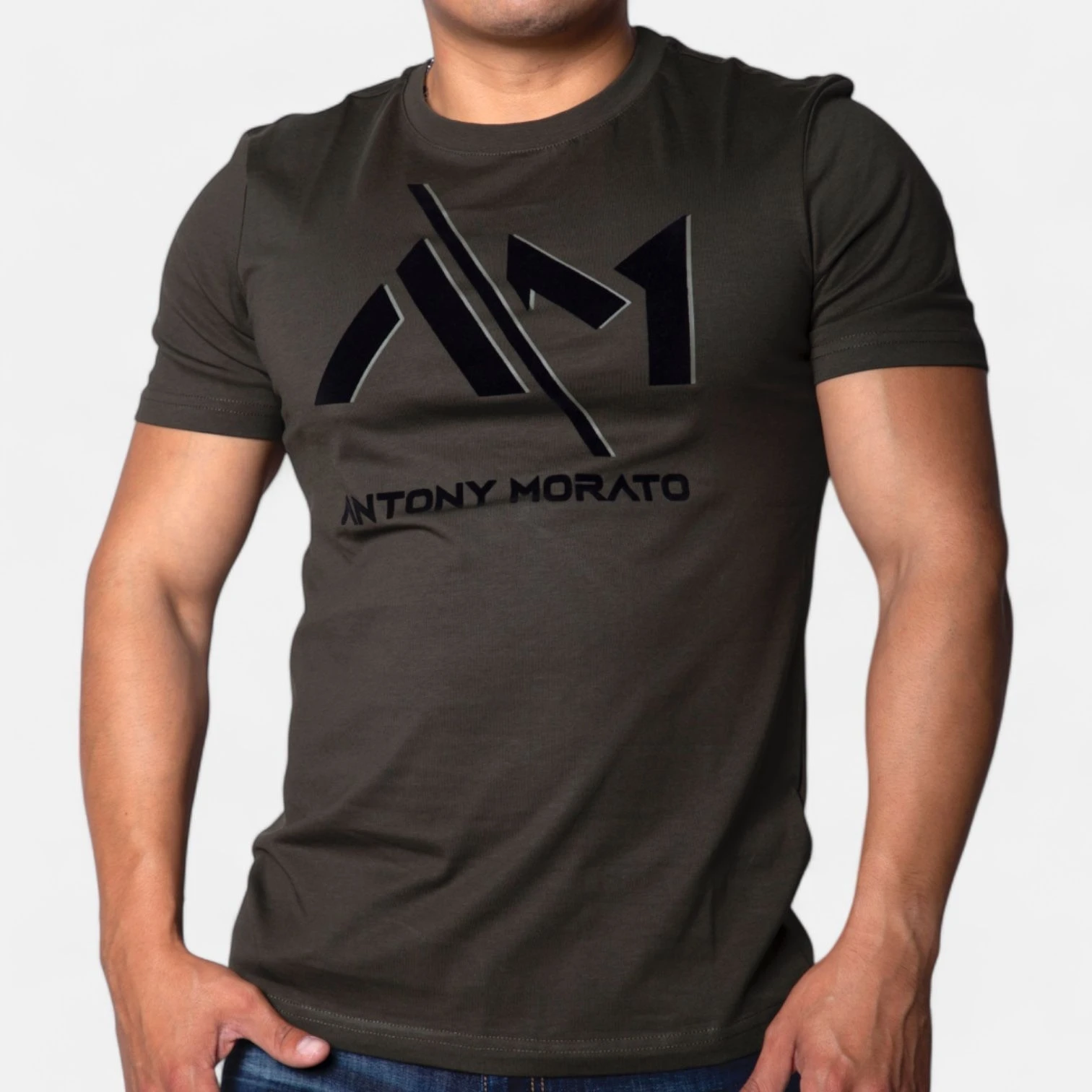 Antony Morato army green regulation Fit Logo printed T shirt