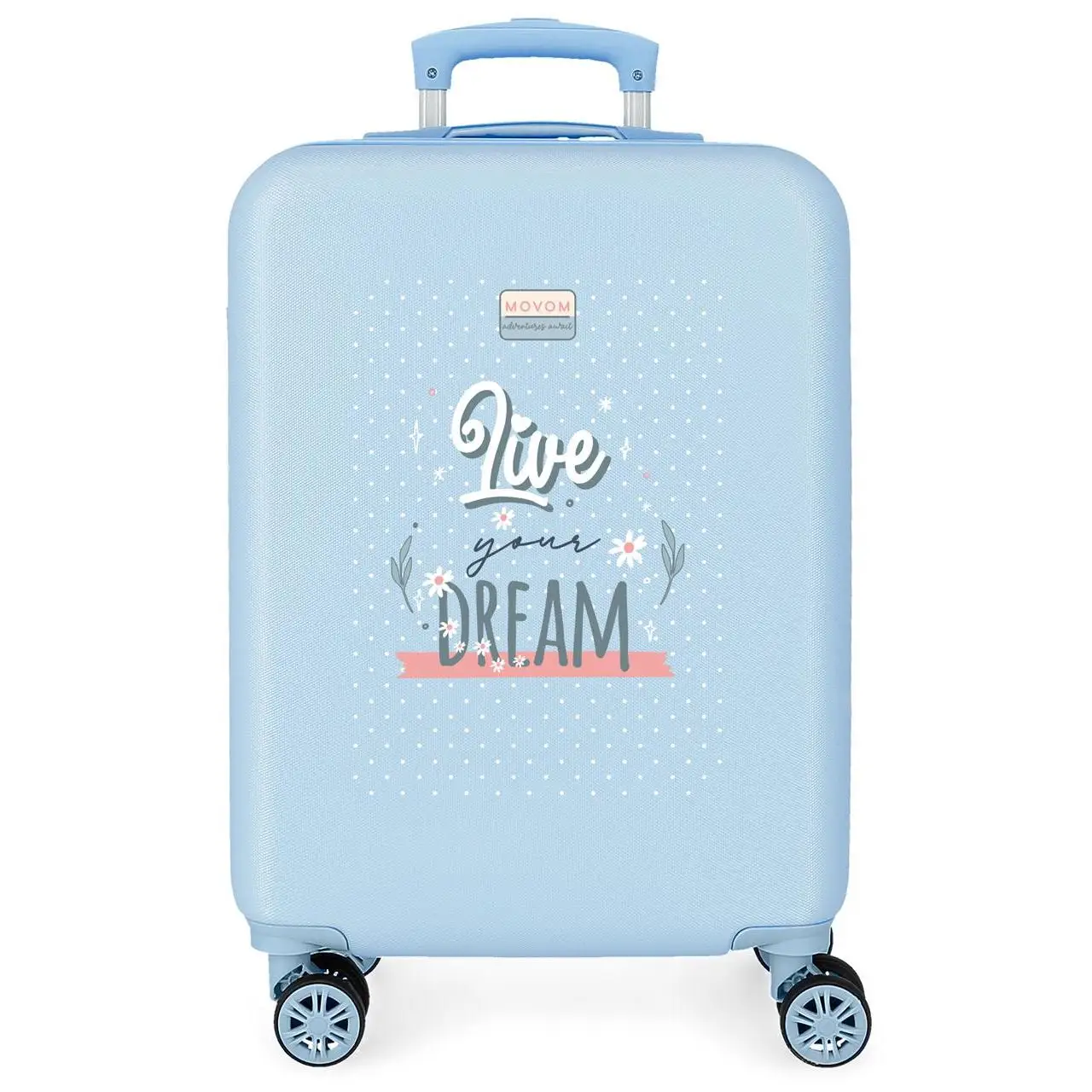 Movom Maleta De Cabina ABS Rígida Live Your Dreams Azul