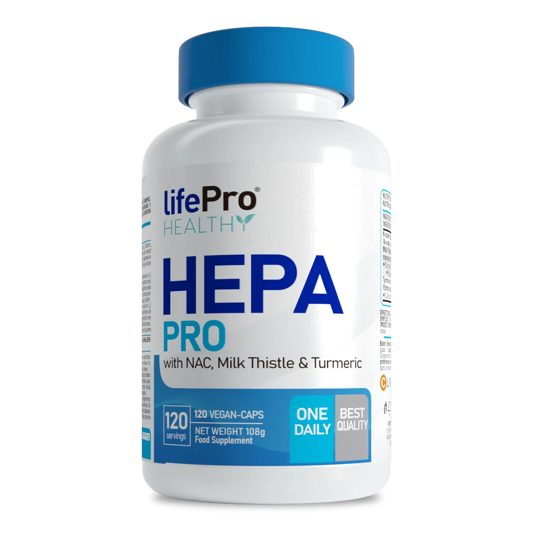 LIFE PRO NUTRITION HEPAPRO 120 CAPS - Combate la oxidación - Cuidado Hepático - Eficacia Probada - Mejora Bienestar hepático