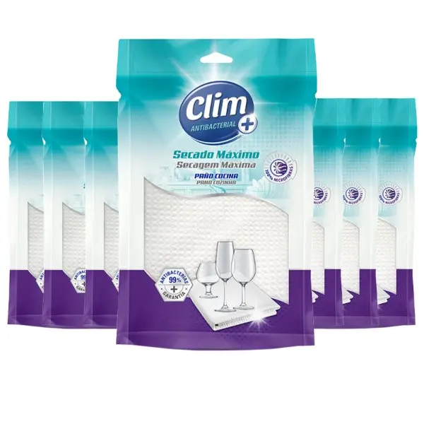 Paños de cocina microfibra seca vajillas con tratamiento antibacterias 50x50 cm. Pack 12 uds