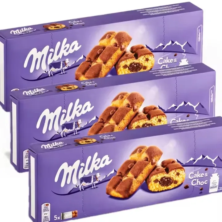 MILKA Choco&Cake - Bizcochos de chocolate con leche 175g (5uds) - Pack de 3 unidades - Total 525g