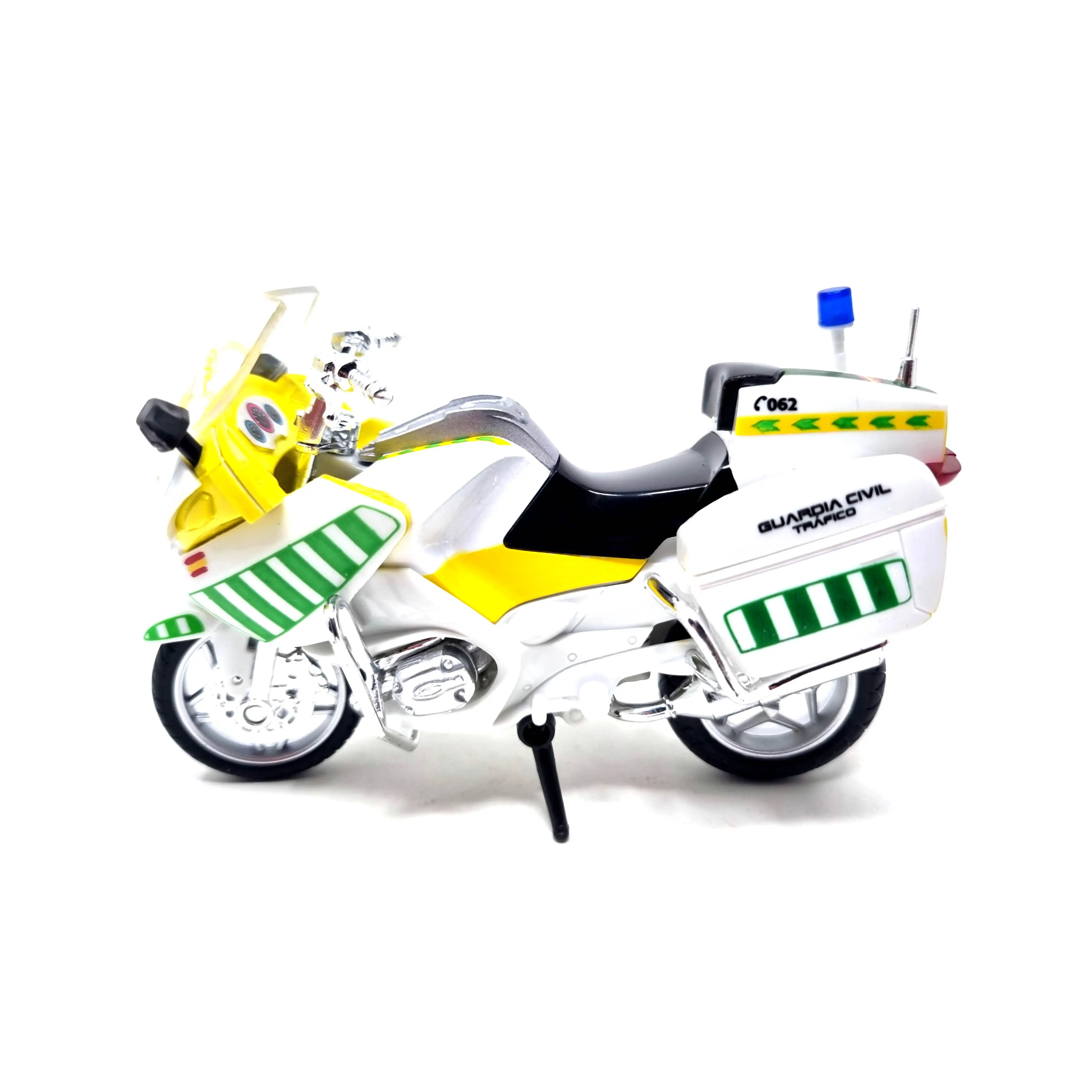 Moto G. Civil Tráfico, ruedas libres.. Moto de plástico con Piezas metálicas, Juguete para niños y coleccionistas. PLAYJOCS GT-8144