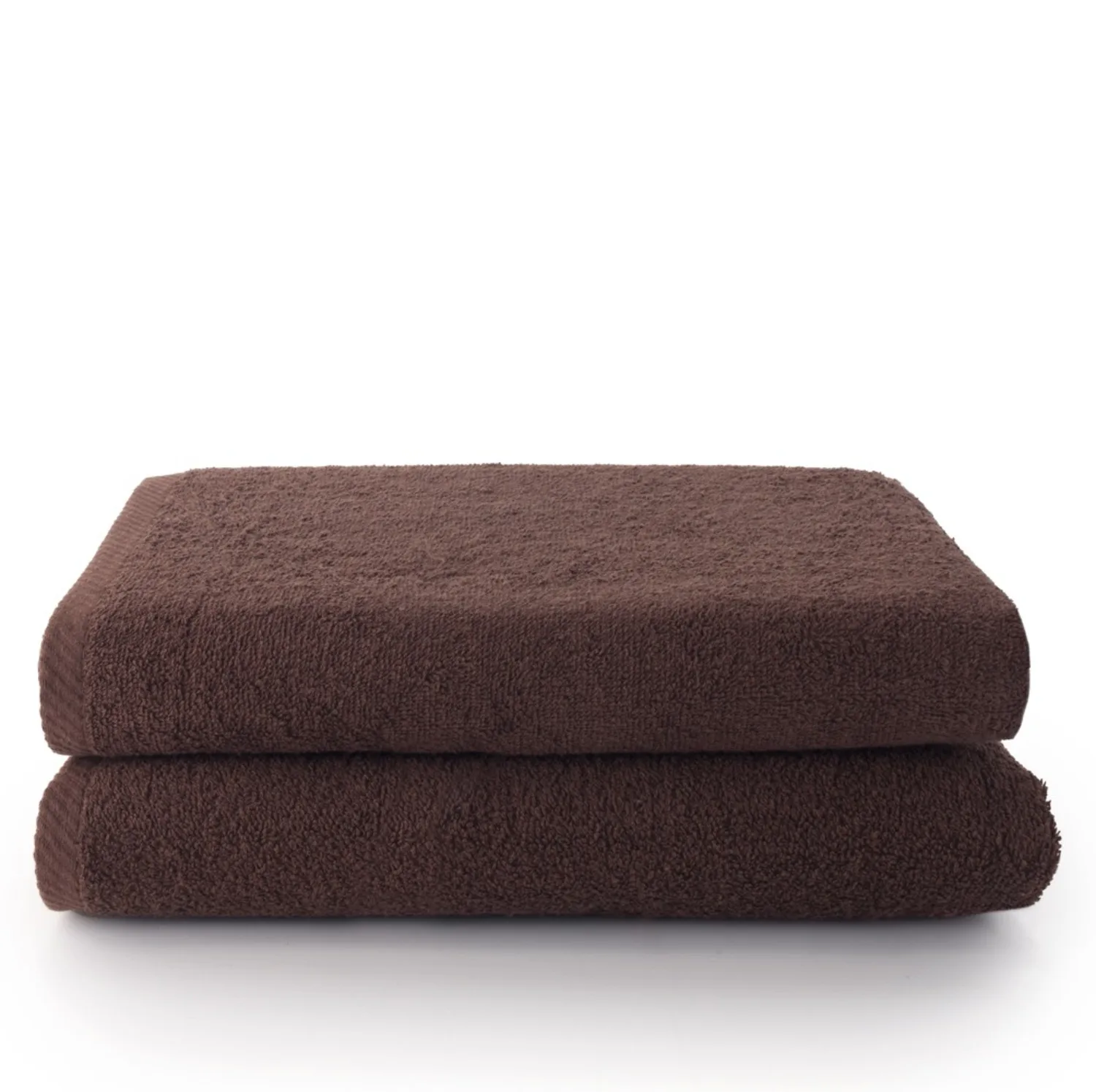 Set 2 Toallas baño (70x140) Marrón, El mejor textil para tu hogar, Fijalo