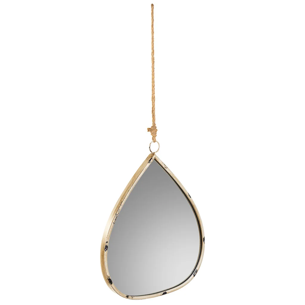 WANDERLUST DECO Espejo de pared de metal dorado 34x3x41.5h cm