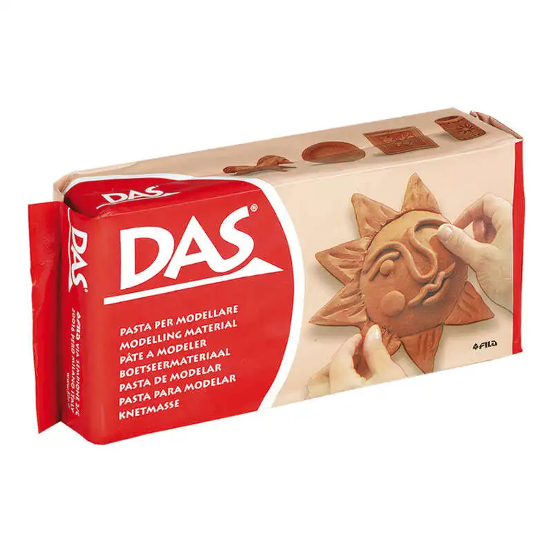 Das pasta para modelar - 500gr - facil de trabajar - seca al aire - color terracota