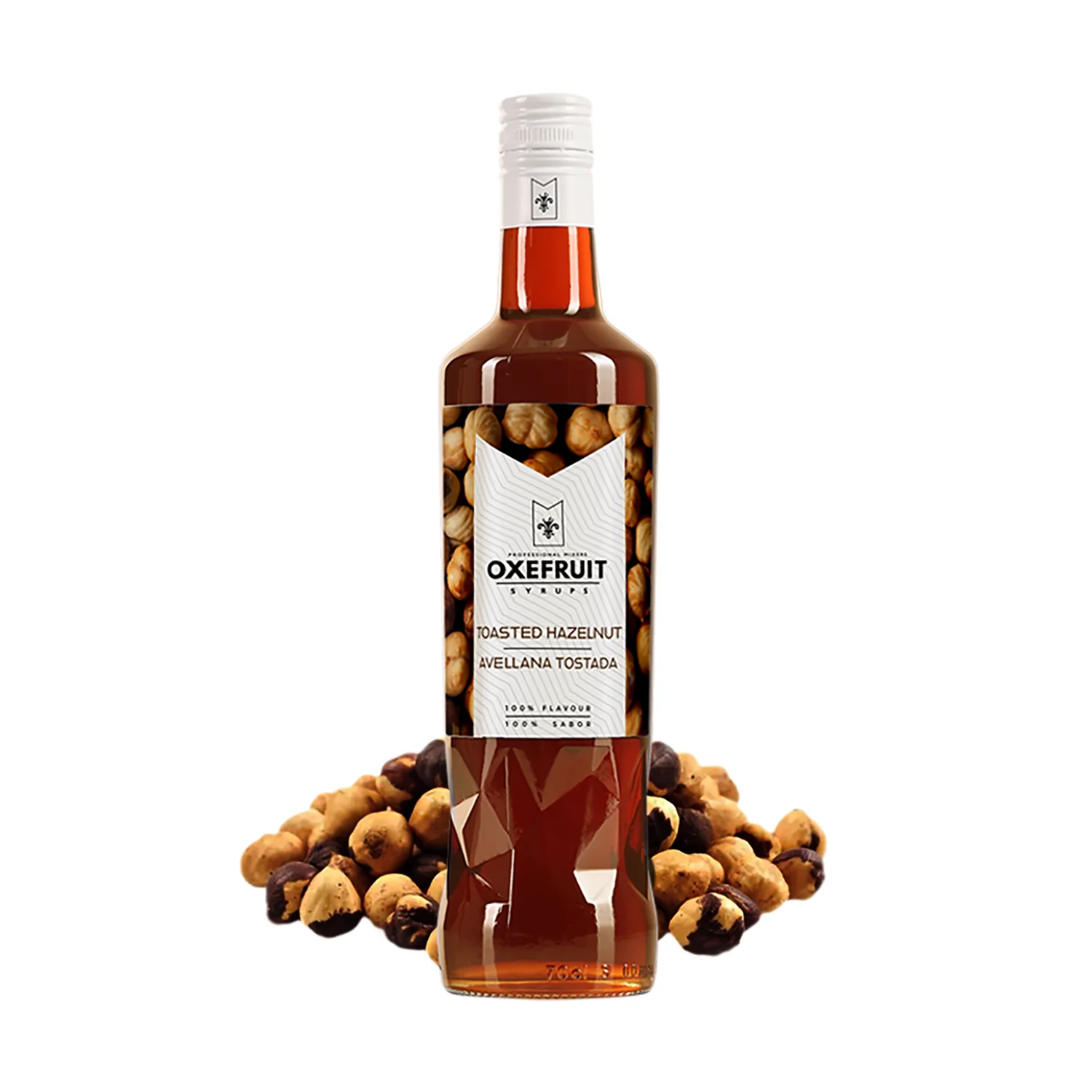 Oxefruit Sirope de Avellana Tostada para Cócteles y Postres - Auténtico Sabor - Versátil y Fácil de Combinar