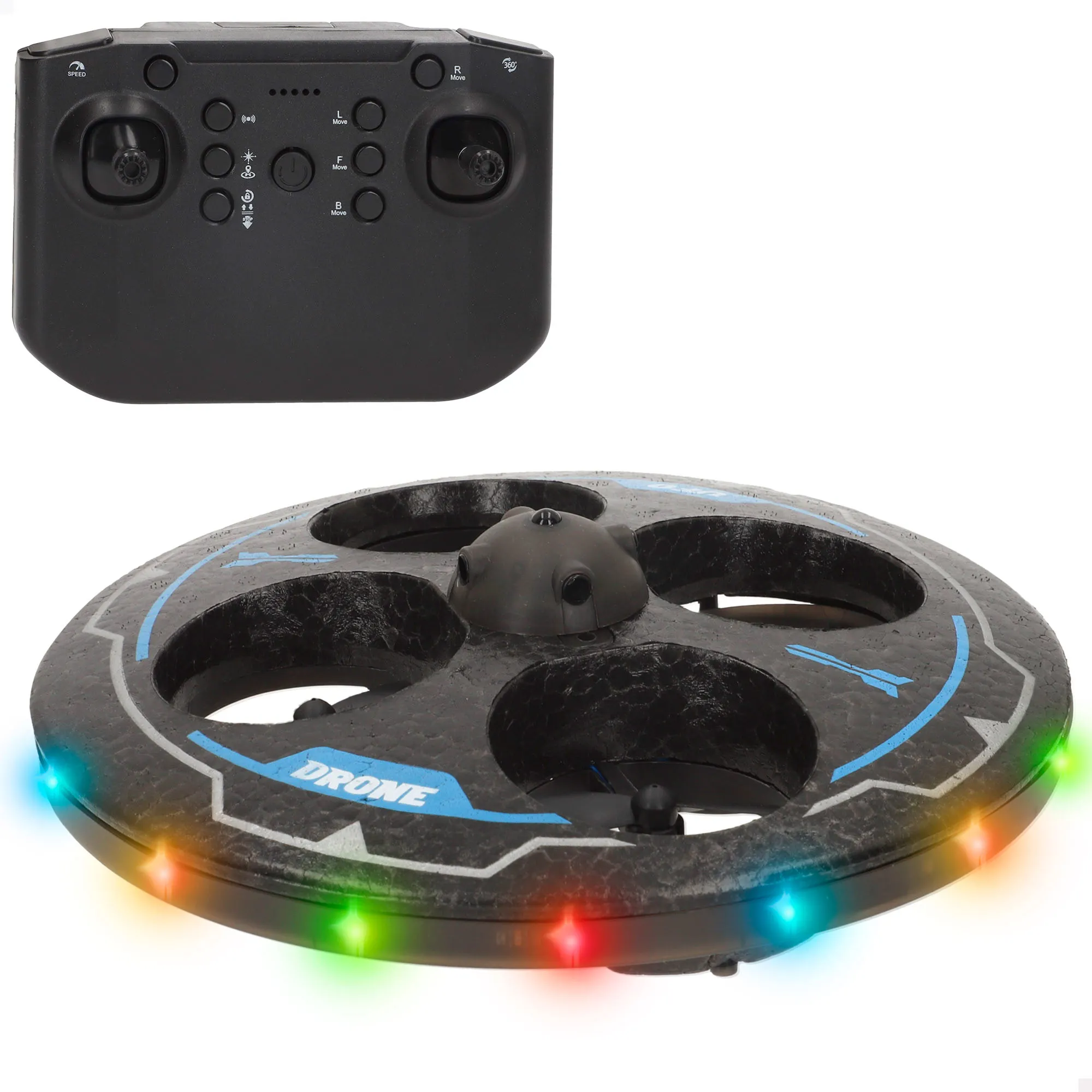 Speed & Go - Drone juguete, con luz LED, giro 360º, 50-60 metros, tiempo vuelo 4-5 min, despegue y aterrizaje automáticos, 2.4 GH.z, juguetes niños 8 años, RC, vehículos radiocontrol, radiocontrol