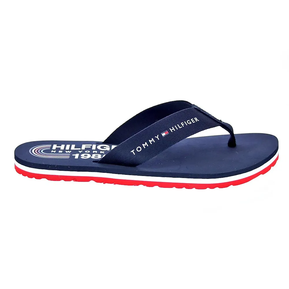 Tommy Hilfiger Mujer Chanclas modelo Global Stripes Azul