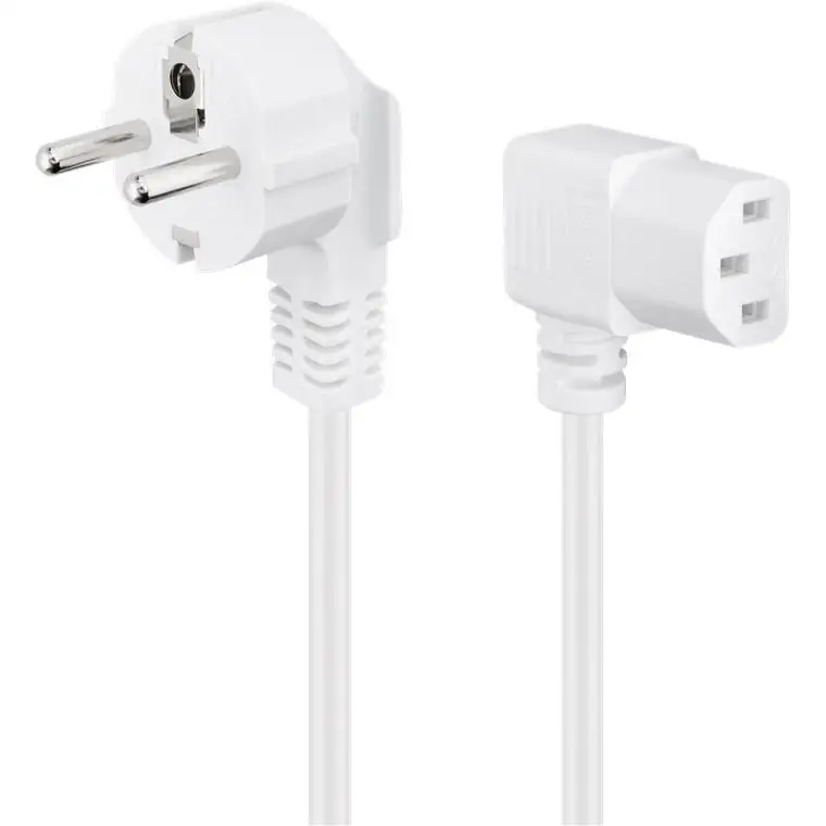 Goobay Wentronic NK 102 W - Cable de red (enchufe acodado a conector IEC 320 C13) Blanco 3 m (95430)
