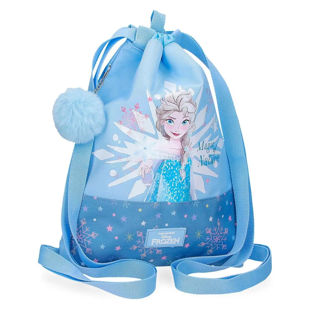 Disney Mochila Saco Y Porta Alimentos Poliéster Magic Ice Azul