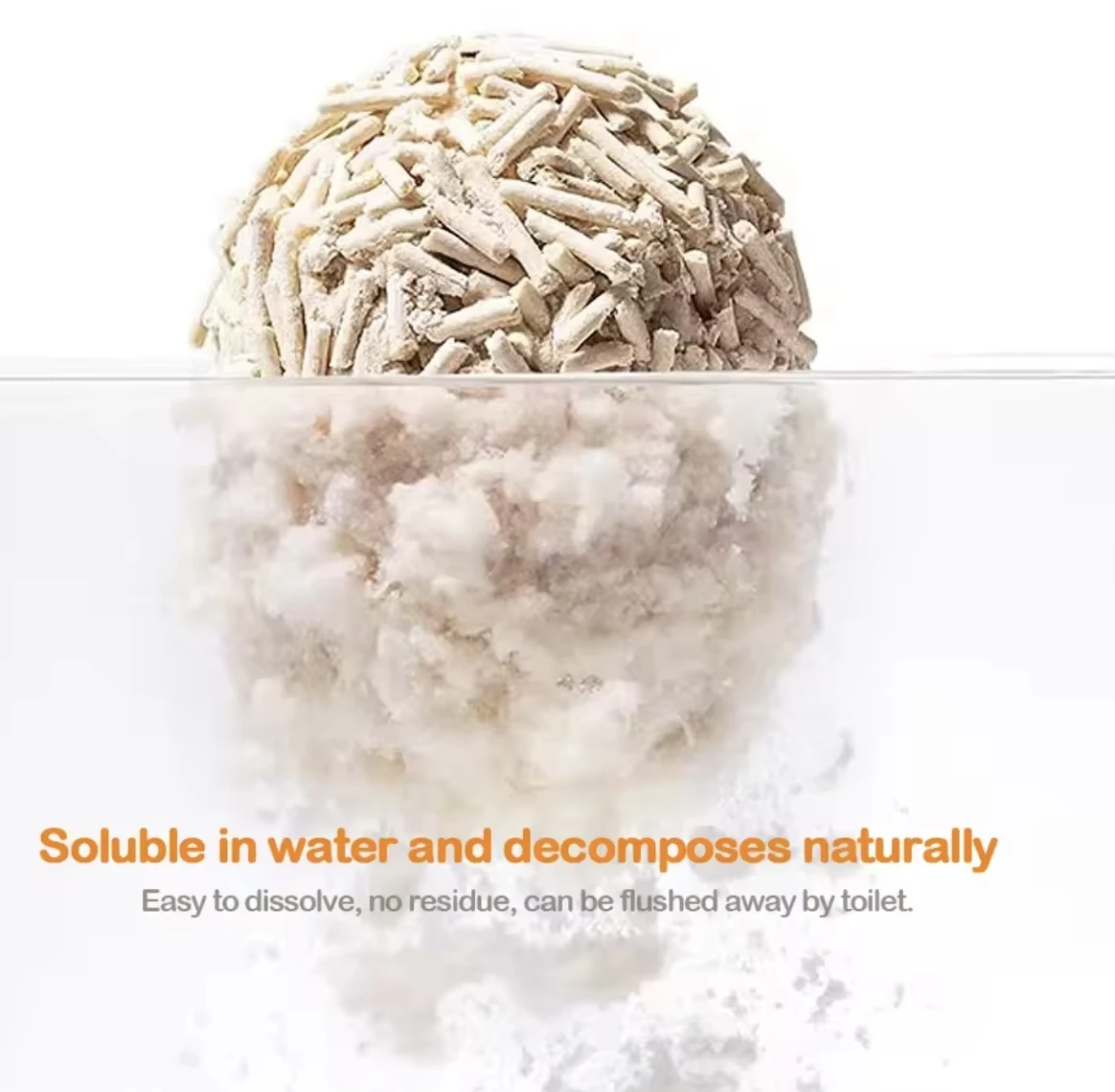 Tofu Cat Litter Pack of 4 Lavender, 2kg Each, Natural and Biodegradable, High Absorption, Dust Free, Easy Clumping, Flushable Cat Sand for Odor Control