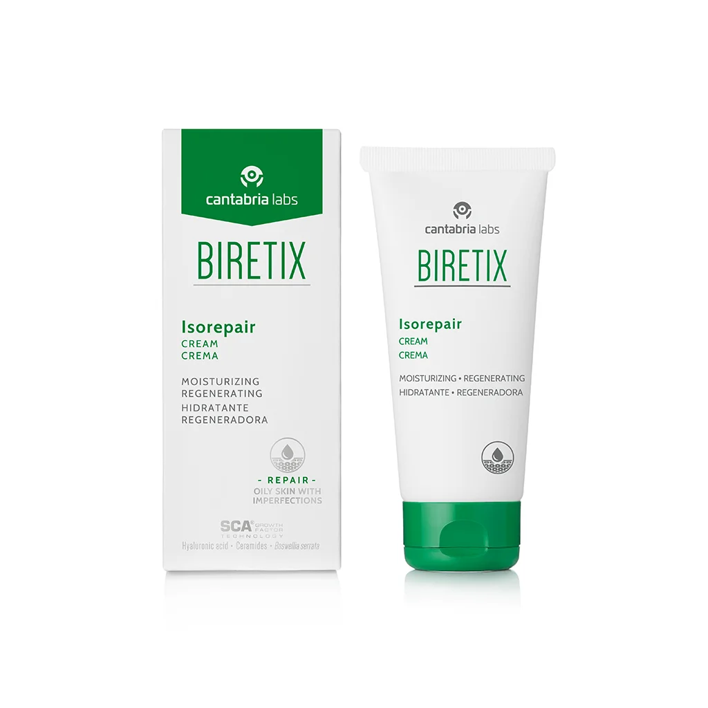 Cantabria Biretix Iso Repair Regenerierende Creme 50 ml + Gift Tonic Oil Control 30 ml