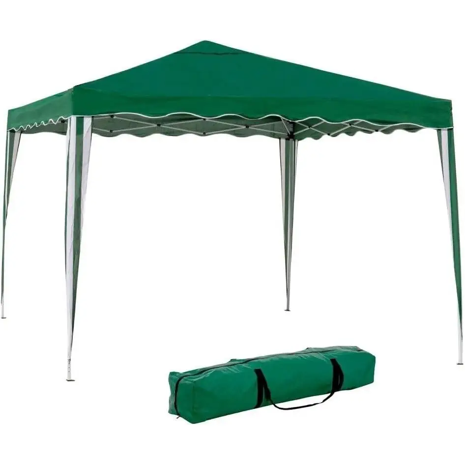 Carpa de jardín plegable 3 x 3 m  con bolsa | Pérgola / cenador plegable para jardín | Sólida estructura de acero