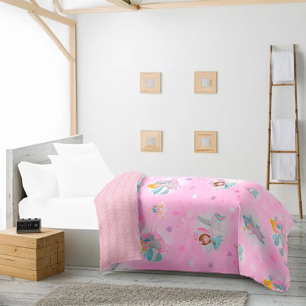 DECASATEXTIL -Edredon Nordico Invierno Infantil Cama 90/105 cm Microfibra Estampado – Reversible- Suave, cómodo, Ligero y Transpirable – ¡CREA un Dormitorio mágico Hoy Mismo!