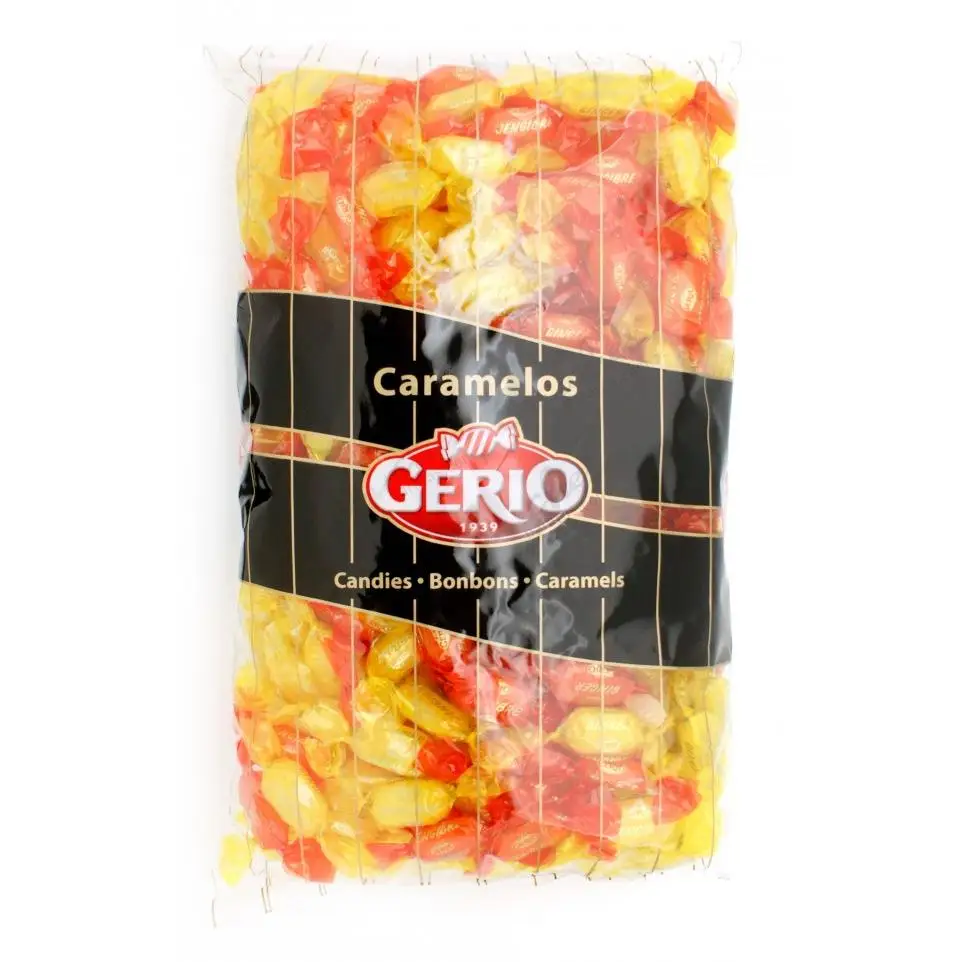 Caramelos de Jengibre SurTidos con Sabores a Naranja y Limón, 1 kg, Naturales y Bajos en Sodio, Hechos en España - Marca Gerio