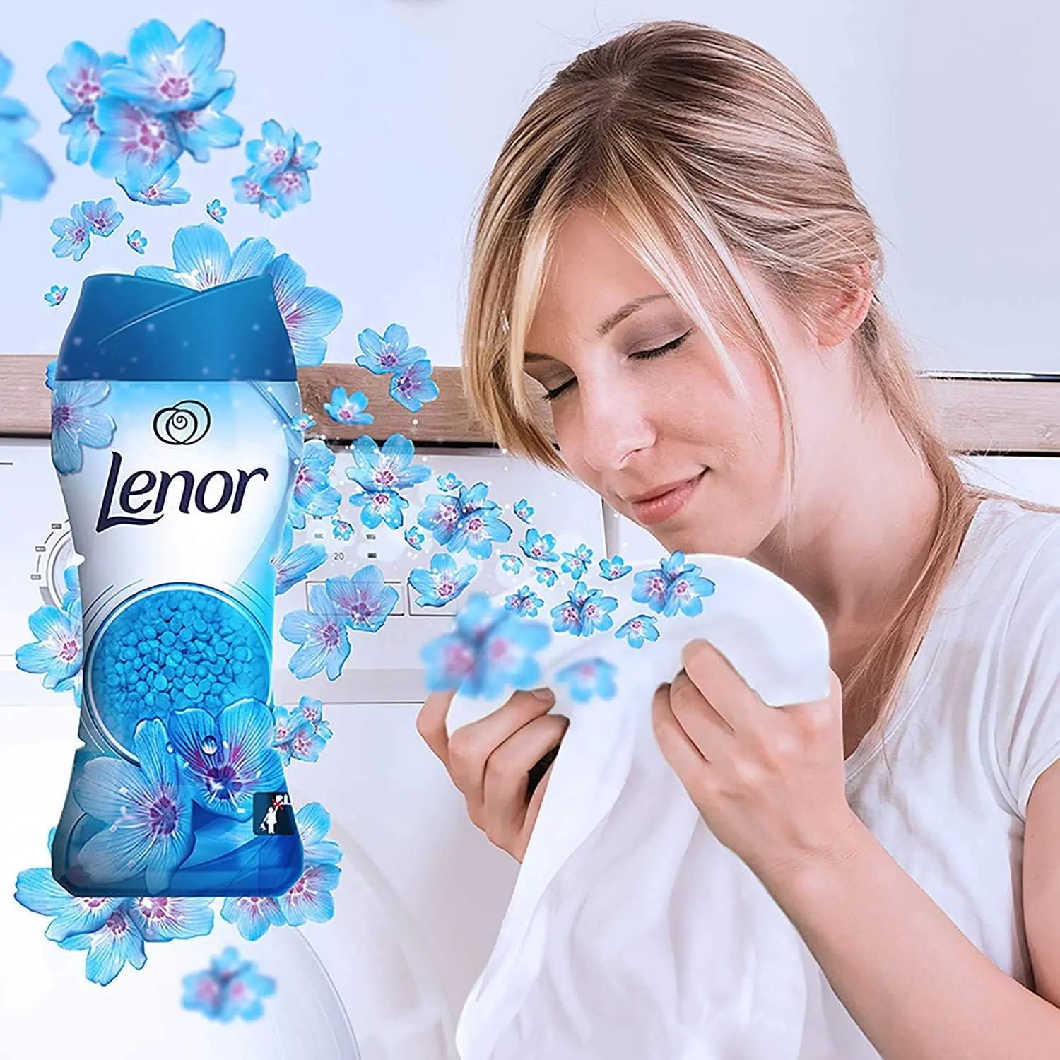 Perfumed Pearl Clothes perfume Lenor for Washing Machine, Wake Up Spring April 6 Pack (6x210g), Large Size perfume Intensifier, Recycled Plastic 100%