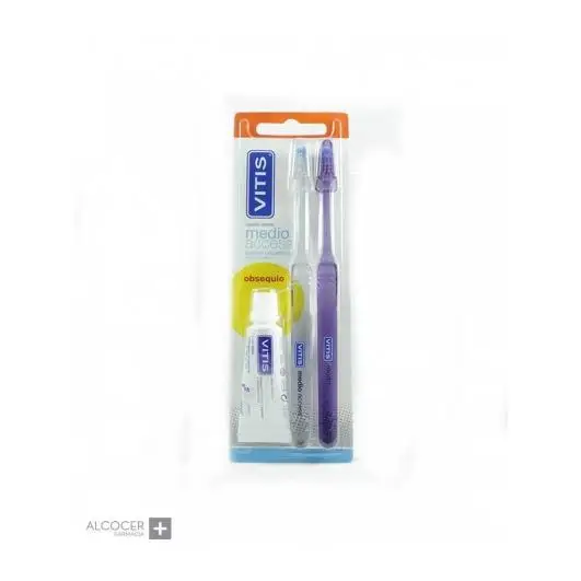 Dentaid VITIS Cepillo Dental Medio Pack 2 Unidades - Acceso Fácil