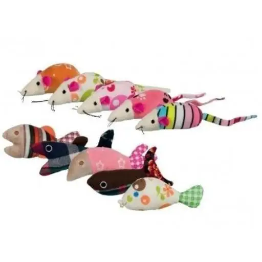 Trixie Ratones y Peces, Relleno Peluche (Gatos , Juguetes , Ratones) - 9-12 cm912