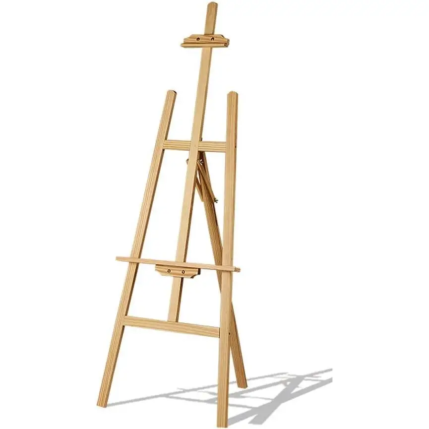 Caballete de madera para piso,Caballete de piso ajustable,Soporte de arte Caballete de arte de madera para pintura,Caballete de exhibición Caballete de soporte(L 70cm /90cm/120cm/145cm/170cm/)Color: Original Wood Color
