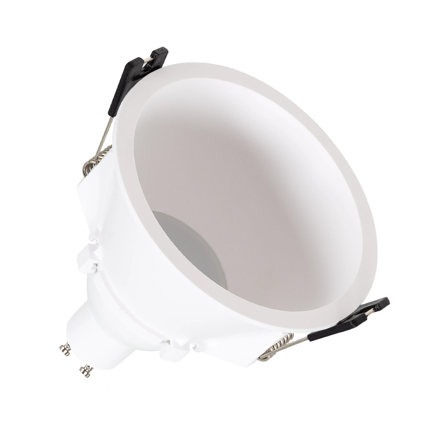 Ledkia Negro/Blanco Foco Downlight Cónico Gu10 6W Corte Ø 85 Mm Pc No Flicker 3000K Cálido