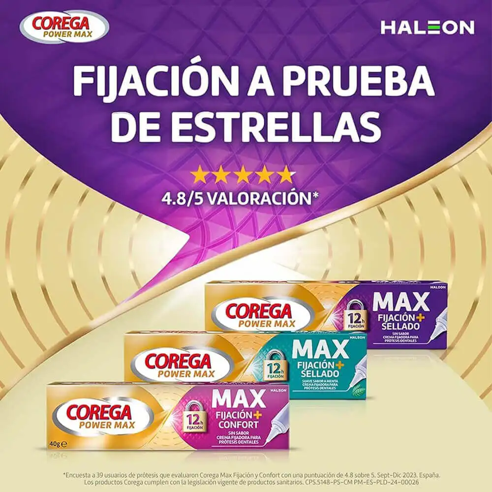 Corega Power Max Max Fijacion+Sellado 40 gr Duplo